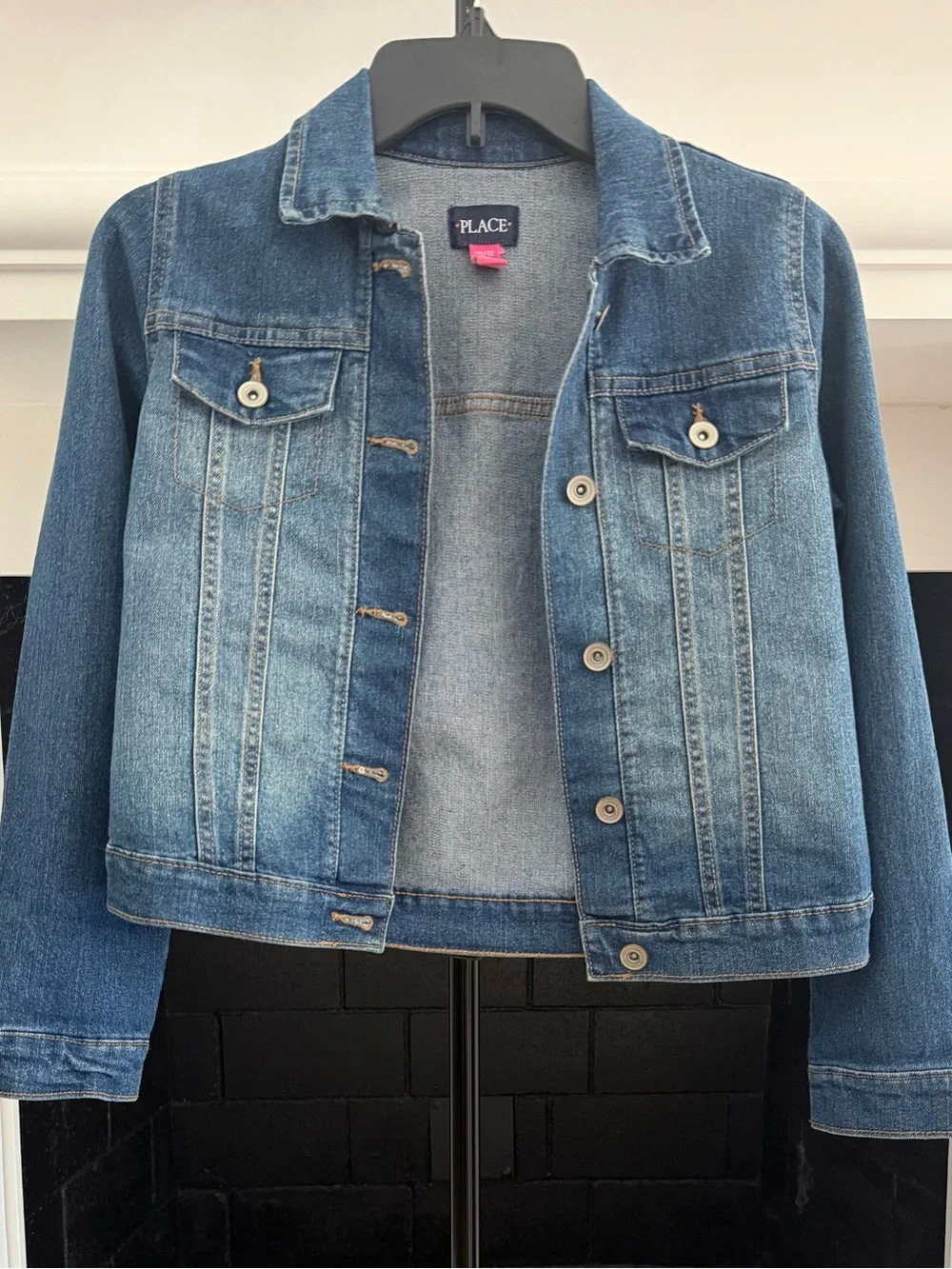Amazing The Children's Place Girls' Medium Blue Denim Jacket- 10-12